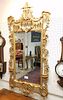 GILTWOOD CHINESE CHIPPENDALE STYLE FRAMED MIRROR 65 1/2"H X 34"W