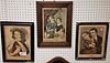 LOT 3 FRAMED CURRIER & IVES-THE YOUNG CAVALIER, THE YOUNG COMPANIONS & NO YOU DON'T