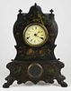 19th c Bradley & Hubbard iron face shelf clock, ht 15.5”