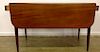 44" Hepplewhite mahogany 2 drawer drop leaf table descending from Timothy Pickering b. July 17, 1745