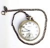 14k y.g. Hamilton open face pocket watch with silvered face, Arabic numeral, secondhand dial. 17 jew