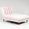 Modern Tufted Linen Upholstered Chaise Lounge