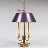 Three-Light Brass Bouillotte Lamp