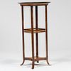 Christian Dior Faux Bois Painted Metal Three Tier Stand