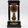 Late Charles X Gilt-Metal-Mounted Ebonized Mantel Clock