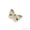 Diamond Gem-set Butterfly Brooch
