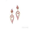 18kt Gold, Ruby, and Diamond "Bo Aile" Earrings, Elise Dray