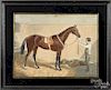 Pair of color lithographs, after Herring, of a horse and jockey, 14 1/2'' x 19 1/2''.