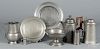 Eight pieces of Continental pewter, to include a tankard, marked Yates, 8'' h.