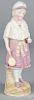 German Heubach figure of a child with a tennis racquet, 13'' h.