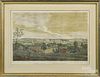 Two color engravings, after Thomas Birch, titled Bethlehem Pennsylvania