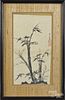 Chinese watercolor drawing of bamboo, 14'' x 7 1/2''.