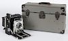 Graflex speed graphic camera with a case and accessories, serial #885725.