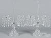 Pair of Waterford glass candelabra, 20'' h.