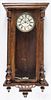 Vienna pine regulator clock, 39'' h.