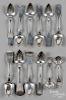 Coin silver spoons, by Weeler & Son, McCarty, Baily, etc., 6.1 ozt.