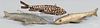 Three carved and painted fish decoys, early/mid 20th c., longest - 8''.