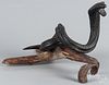 Carved and painted king cobra, early 20th c., 16'' h.