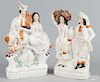Two Staffordshire figural groups, 19th c., 14'' h. and 12 1/4'' h.