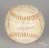 1962 New York Yankees souvenir team baseball with twenty eight total stamped signatures