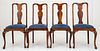 Queen Anne Style Dining Chairs, 4
