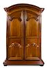A French Provincial Walnut Armoire Height 97 x width 64 x depth 27 inches.