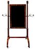 A Louis-Philippe Mahogany Cheval Mirror 69 x 32 inches.