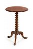 A Victorian Style Mahogany Candlestand Height 27 1/2 x diameter 17 1/4 inches.