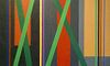 Juan Mele (Agentina, 1923-2012)  Invention 293/Invencion 293, acrylic on canvas, 14 x 12 in.