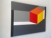 Jorge Schneider (Argentina) Odd Cube, acrylic on canvas. 30 x 40 in.