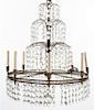 A Baltic Style Gilt Metal Eight-Light Chandelier Height 30 x diameter 24 inches.