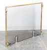 * A Brass and Steel Fire Place Screen Width 37 1/2 inches.