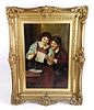 19th C. Oil on Canvas Signed N. Rugiere