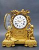 French Louis XVI Style Bronze Mantel Clock by Alfred Beurdeley