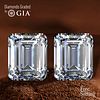 4.02 carat diamond pair Emerald cut Diamond GIA Graded 1) 2.01 ct, Color I, VS1 2) 2.01 ct, Color H, VS2. Appraised Value: $100,700 