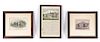 * Six Framed American Prints Height of first 8 1/2 x width 12 1/4 inches.