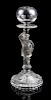 An American Glass Oil Lamp Height 11 5/8 inches.