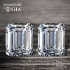 7.35 carat diamond pair Type IIa Emerald cut Diamond GIA Graded 1) 3.65 ct, Color D, FL 2) 3.70 ct, Color D, FL. Appraised Value: $845,200 