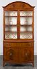 A Northern Furniture Company Mahogany China Cabinet Height of first 79 x width 38 x depth 18 1/2 inches.