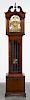 An American Mahogany Tall Case Clock Height 79 1/2 inches.