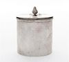 * A Silver Tea Caddy Height 4 inches.