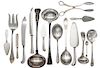 * A Collection of Silver and Silver-plate Serving Articles, Various Makers, 20th Century, comprising: 3 serving tongs 3 cheese s