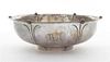 * An American Silver Center Bowl, Richard Dimes Company, Boston, MA, 20th Century, of circular form, engraved BA to one side.