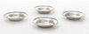 * Four American Silver Nut Dishes, S. Kirk and Son Inc., Baltimore, MD, 20th Century, each of circular form and engraved BA to c