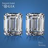 4.02 carat diamond pair Emerald cut Diamond GIA Graded 1) 2.01 ct, Color H, VVS2 2) 2.01 ct, Color I, VVS2. Appraised Value: $109,300 