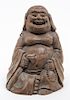 A Carved Bamboo Figure of a Mile Buddha. Height 9 inches.