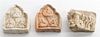 * Three Indian Ceramic Miniature Mandorlas. Height of tallest 2 1/2 inches.