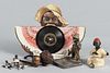 Black Americana items, 20th c., to include a group of cold painted bronze figures, 1 1/2'' h.