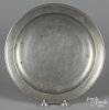 New York pewter dish, ca. 1840, bearing the touch of Boardman & Hall, 10 3/4'' dia.