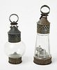 Two Early Blown Glass Lanterns